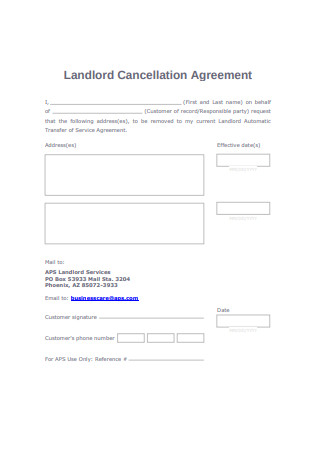 Landlord Cancellation Agreement