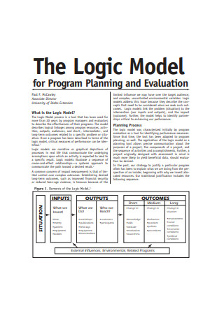 Logic Model Sample