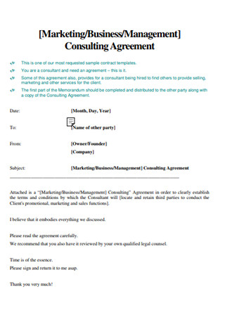 Marketing Consulting Agreement