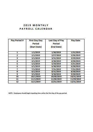 Monthly Payroll Calendar1