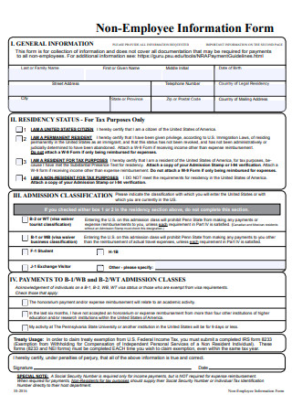 Non Employee Information Form