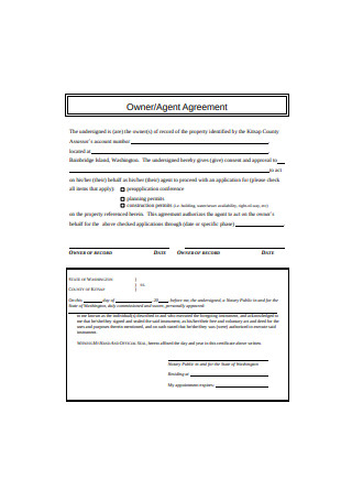 Owner Agreement Sample