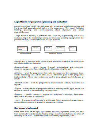 Program Logic Model