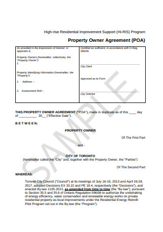 Property Owner Agreement