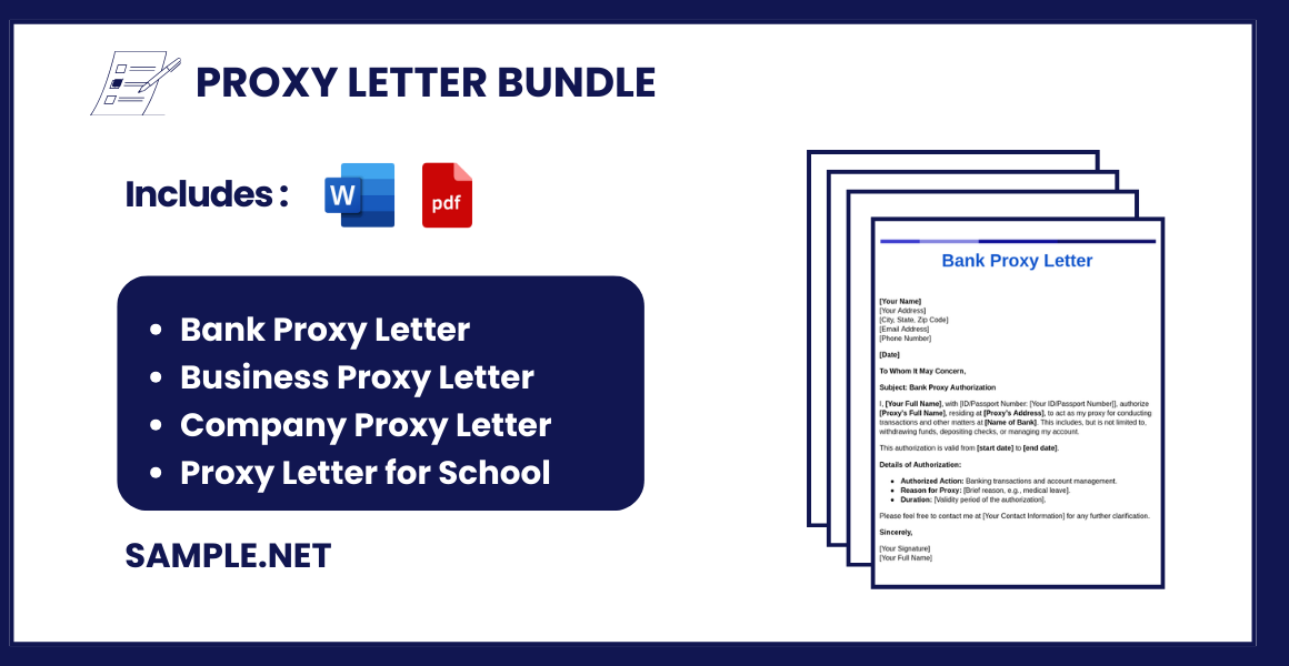 proxy letter bundle