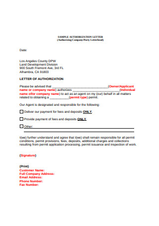 Sample Authorization Letter Format