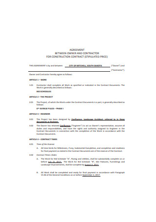 Construction Contract Agreement Template from images.sample.net