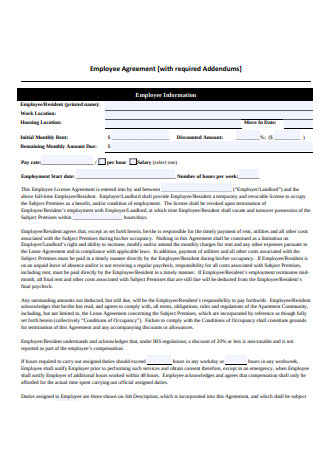 Sample Employee Agreement Format