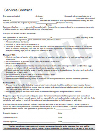 Services Contract Client Form