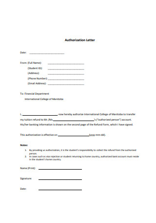 Simple Authorization Letter Example