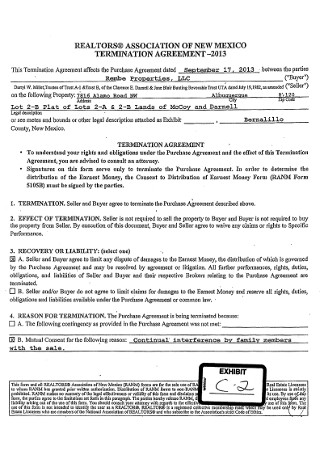 Termination Association Agreement