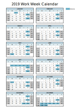 Work Week Calendar