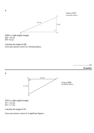Basic Pythagorean Theorem Worksheet
