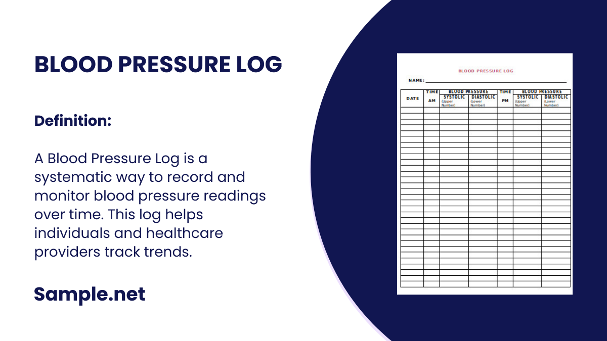 blood pressure log