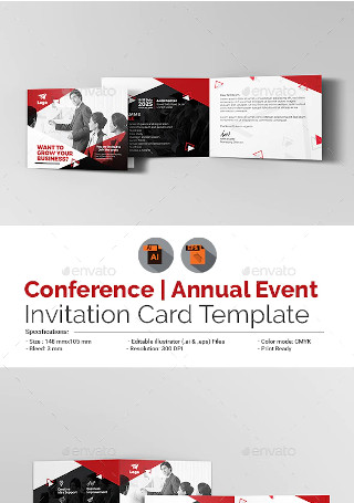 Business Event Invitation Card Template