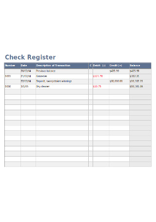 Check Register