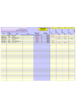 Checkbook Register Sample