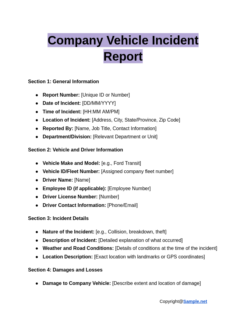 Company Vehicle Incident Report Google Docs 12 27 2024 04 45 PM