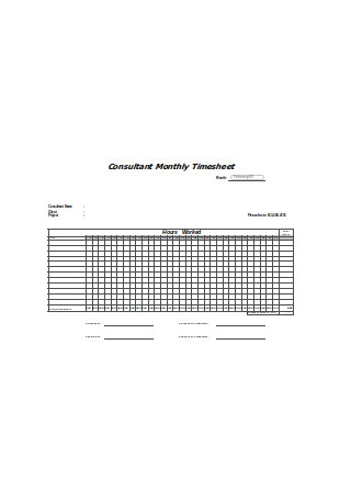 Consultant Monthly Timesheet