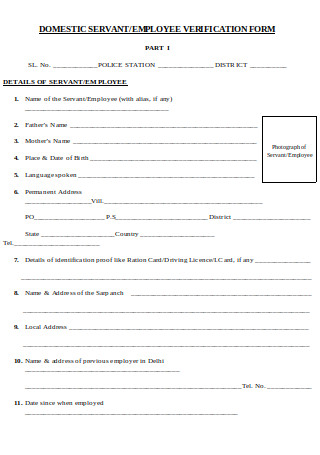 Employee Verification Form