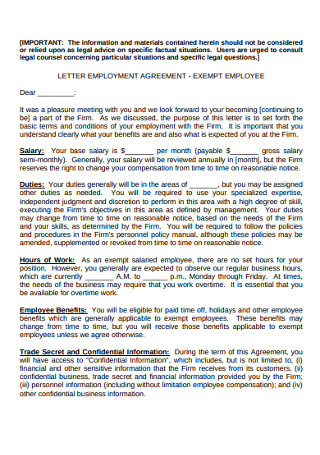 Employement Agreement Letter