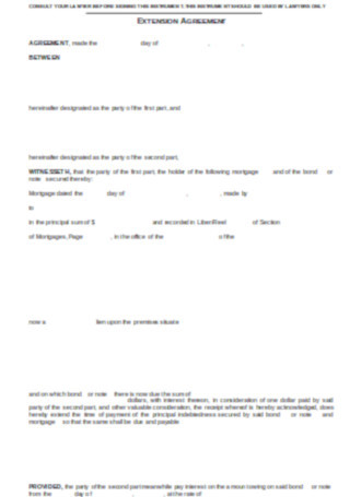 Formal Extension Agreement Template