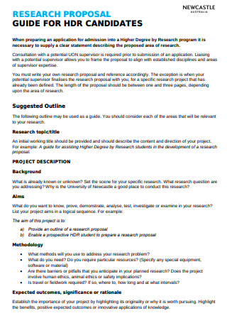 Format of Research Proposal in PDF