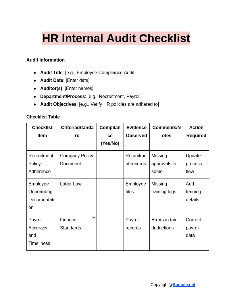 HR Internal Audit Checklist Google Docs 01 03 2025 10 54 AM