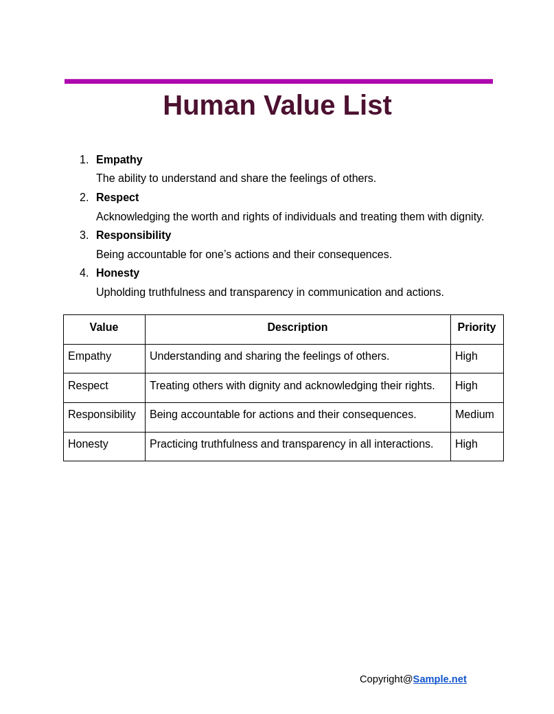 Human Value List Google Docs 12 05 2024 11 01 AM