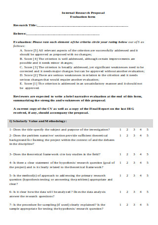 Internal Research Proposal