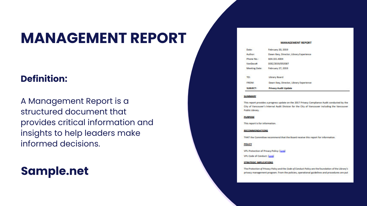 management report