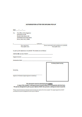 sample notarized letter of authorization