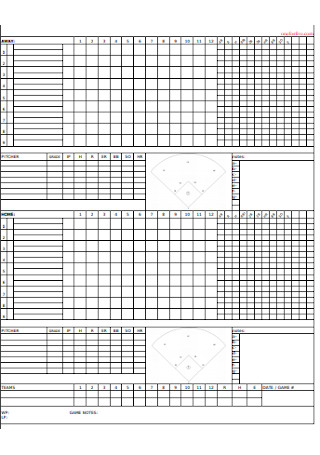 Official Baseball Scorecard