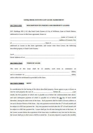 Property Lease Agreement Format