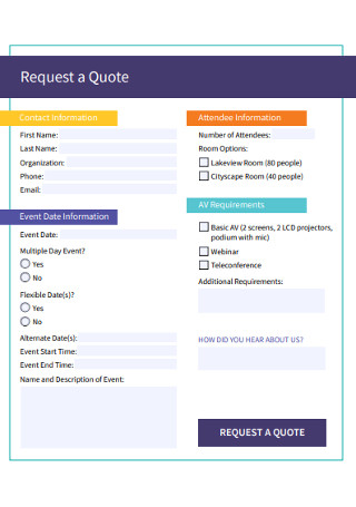 Request a Quote Format