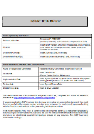 Research SOP Template