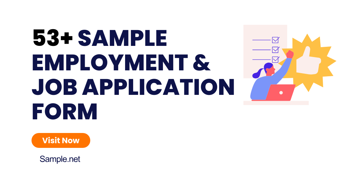 sample employment job application form