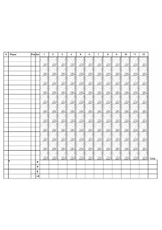 Sample Baseball Scoresheet Format