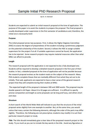 phd research proposal length