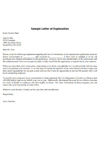 Sample Letter Of Explanation For Derogatory Credit For Employment from images.sample.net