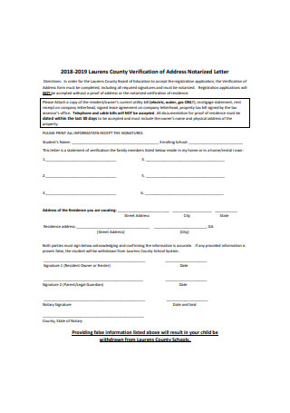 notarized letter template for student support