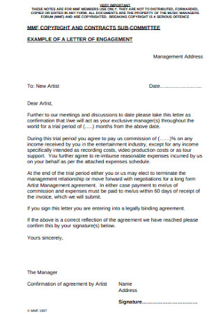 Short Form Management Agreement