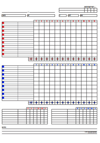 Simple Baseball Scorecard