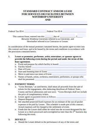 Standard Lease Contract Template