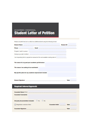Student Letter of Petition
