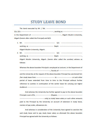 Study Leave Bond