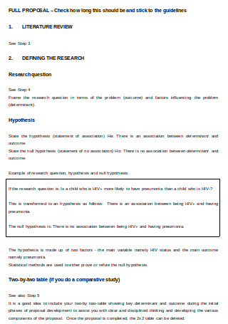 The Research Proposal Template