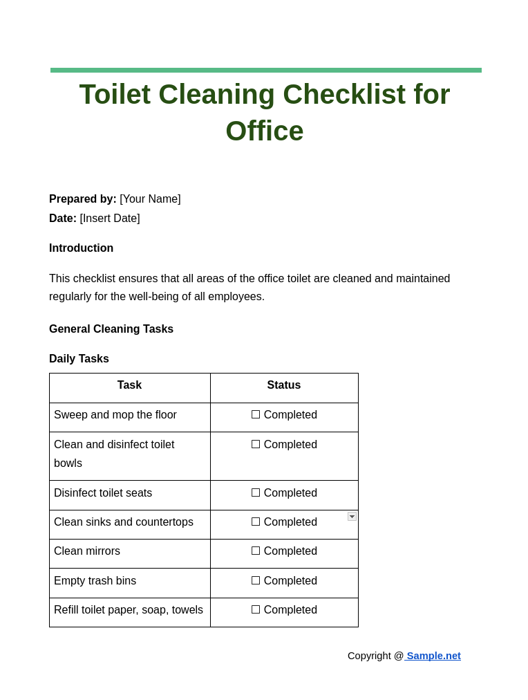 Toilet Cleaning Checklist for Office Google Docs 10 16 2024 10 36 AM