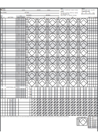 Traditional Baseball Scorecard