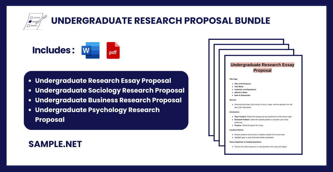 undergraduate research proposal bundle